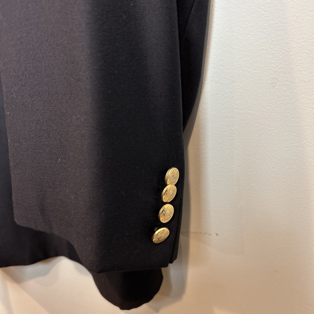 Jos A Bank Signature Collection Mens 48R Navy Blue 100% Wool 2-Button Blazer - Picture 5 of 7